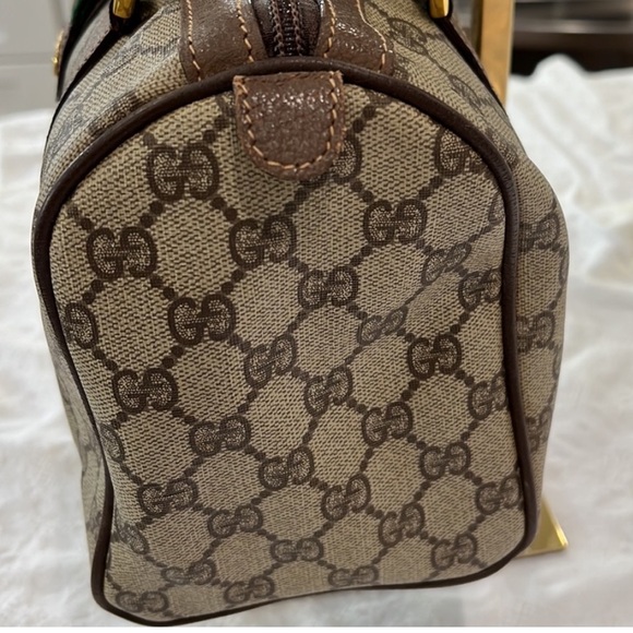 EUC Vintage Gucci Boston Satchel with Signature Stripe - Picture 3 of 9